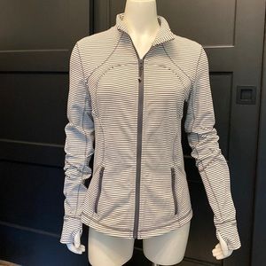 Great Lululemon striped lightweight zip-up jacket